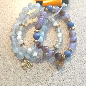Purple gold Bracelet Set